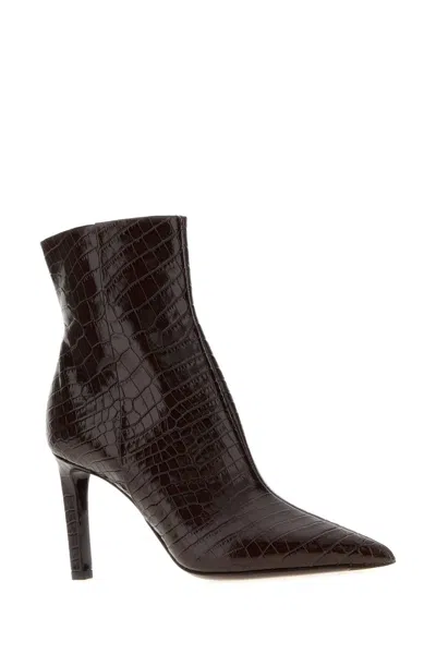 Jimmy Choo Chocolate Leather Frankie 85 Ankle Boots In Brown