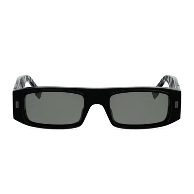 Fendi Fe40181i Ff Squared 01a Nero Sunglasses In Black