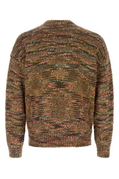 Alanui Multicolor Acetate Blend Grunge Beat Sweater In Brown