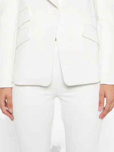 Elisabetta Franchi Suit With Shawl Lapels In White