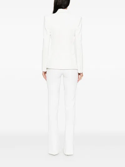 Elisabetta Franchi Suit With Shawl Lapels In White