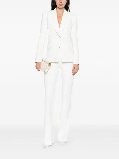 Elisabetta Franchi Suit With Shawl Lapels In White