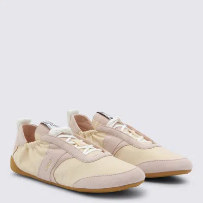 Chloé Chloe Kick Panelled Nylon Sneakers In Pink