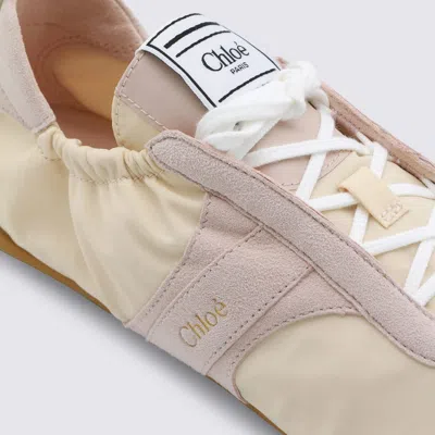 Chloé Chloe Kick Panelled Nylon Sneakers In Pink