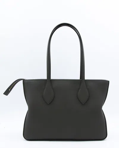 Ferragamo Black Leather Star Tote In Pattern