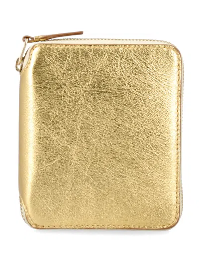Comme Des Garçons Zip Wallet In Gold