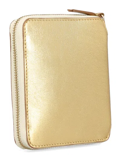 Comme Des Garçons Zip Wallet In Gold