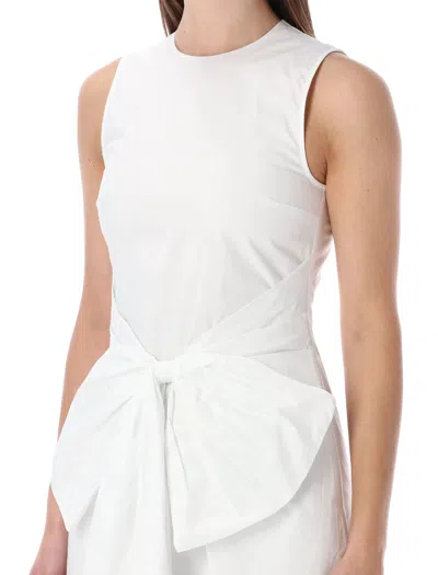 Rotate Birger Christensen Bow Mini Dress In White