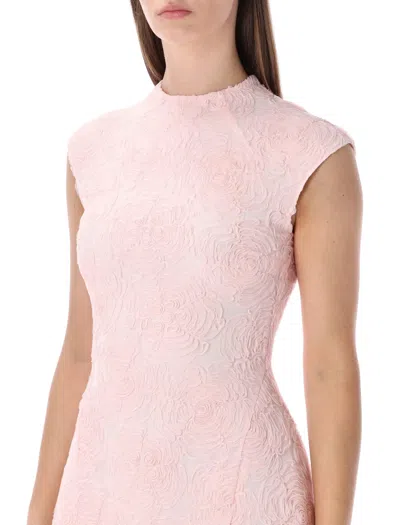 Rotate Birger Christensen Mesh Mini Dress In Pink