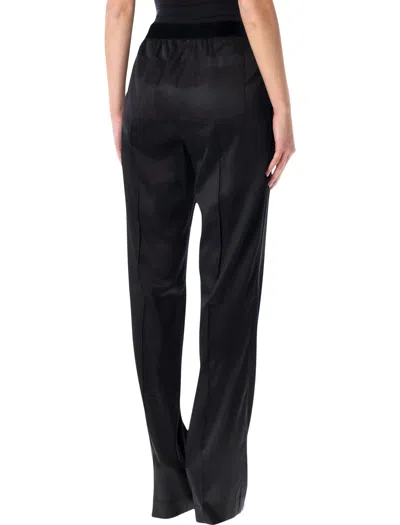 Tom Ford Stretch Silk Satin Pj Pants In Black