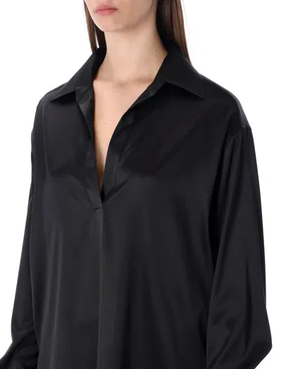 Tom Ford Slk Stin Plo With Tonal Tf Logo In Black