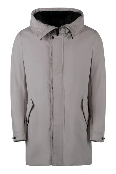 Moorer Alibrando Technical Fabric Parka In Gray