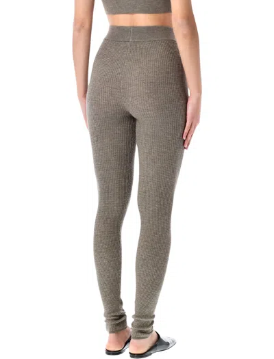 Fear Of God Essentials  Waffle Leggings Homestead Heather-tone In Gray