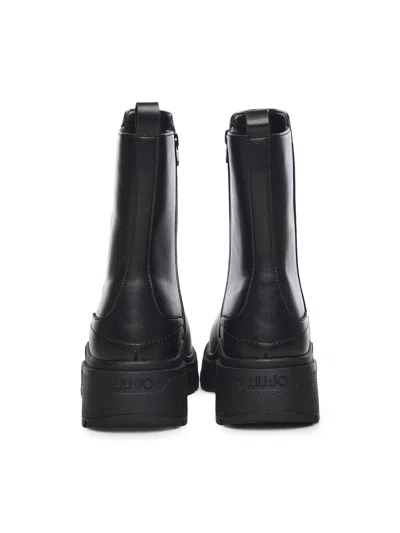 Liu •jo Andrea Logo-plaque Ankle Boots In Black