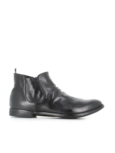 Officine Creative Elasticated-panel Leather Boots In Black