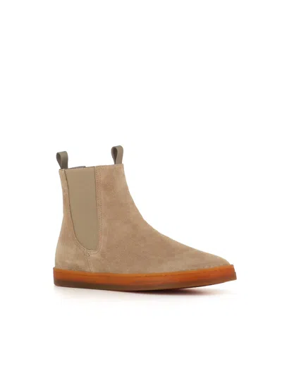 Officine Creative Elasticated Leather Boots In Nude