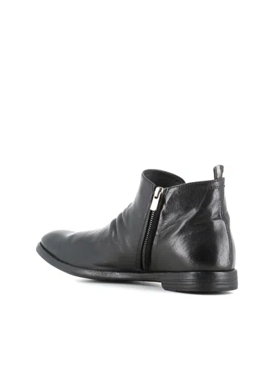 Officine Creative Elasticated-panel Leather Boots In Black