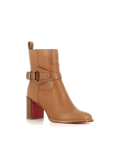 Christian Louboutin Dianouchette 70 Leather Ankle Boots In Animal Print