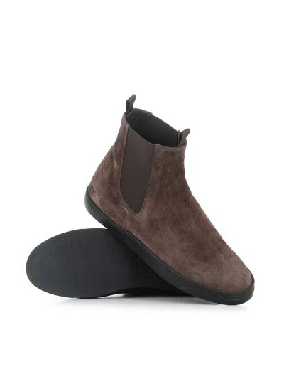 Officine Creative Suede Pull-tab Chelsea Boots In Brown
