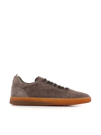 Officine Creative Suede Lace-up Sneakers In Gray