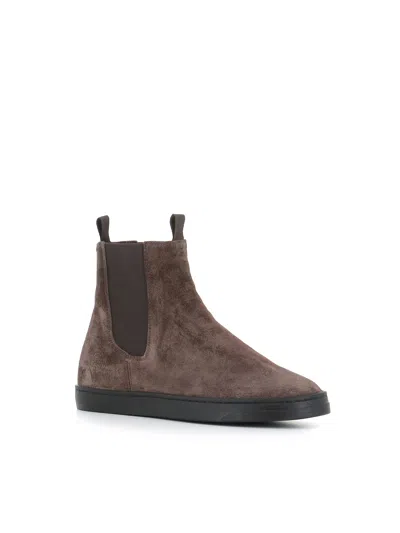 Officine Creative Suede Pull-tab Chelsea Boots In Brown