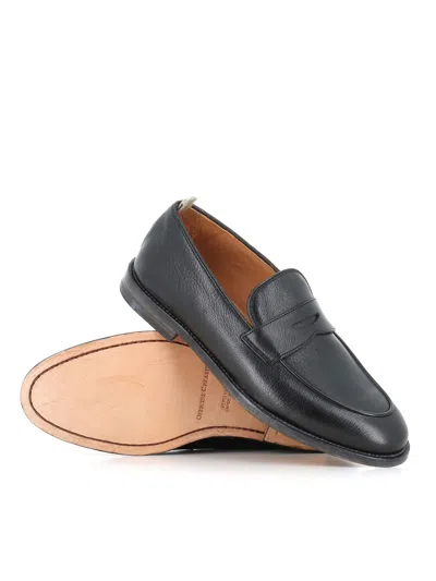 Officine Creative Penny Tab Leather Loafers In Black