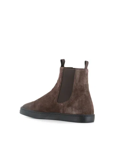 Officine Creative Suede Pull-tab Chelsea Boots In Brown