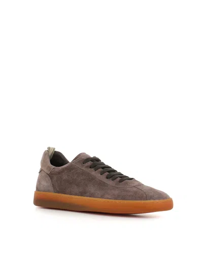 Officine Creative Suede Lace-up Sneakers In Gray