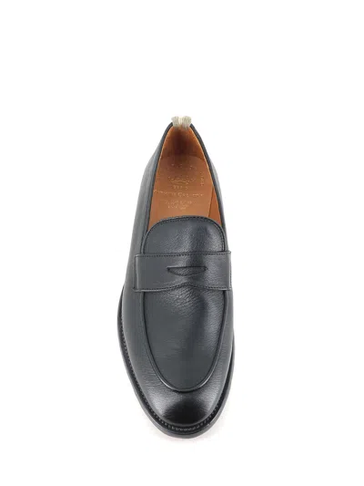 Officine Creative Penny Tab Leather Loafers In Black