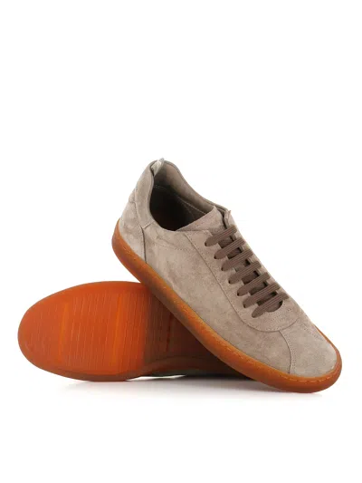 Officine Creative Suede Lace-up Sneakers In Brown