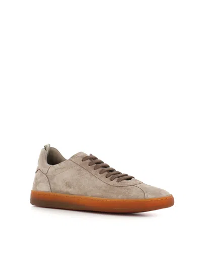 Officine Creative Suede Lace-up Sneakers In Brown