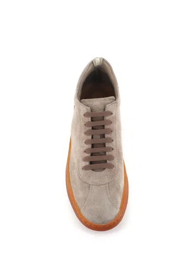 Officine Creative Suede Lace-up Sneakers In Brown