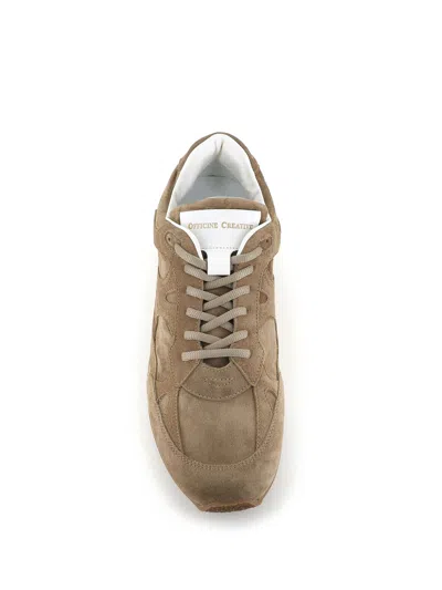 Officine Creative Low-top Panelled Sneakers In Nude