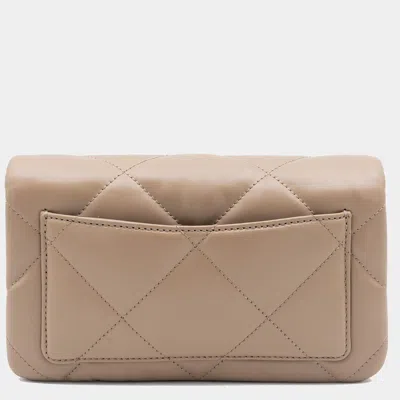 Tory Burch Beige Leather Shoulder Bag In Gray