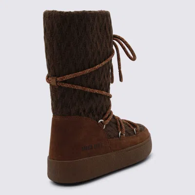 Moon Boot `mb X Guest In Residence Ltrack Knit` Boots In Brown