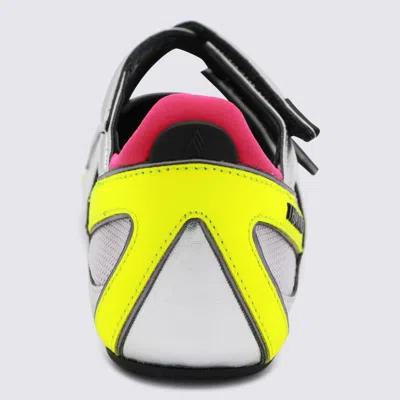 Attico Silver And Fluo Sneakers In Multi