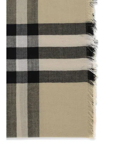 Burberry Check Wool Scarf In Multi