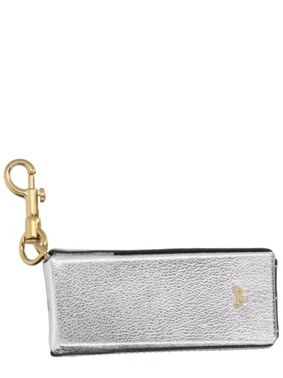Anya Hindmarch Metallic Finish Keyring And Attachment In Multi