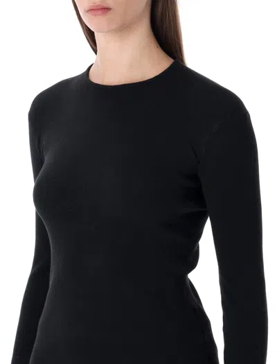 Fear Of God Essentials  Rib Long Sleeve Top In Black