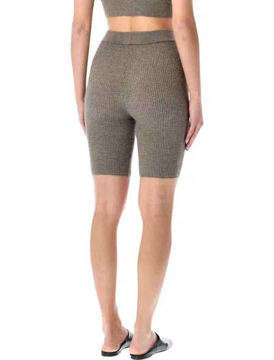 Fear Of God Knit Biker Shorts With Ribbed Texture In Gray