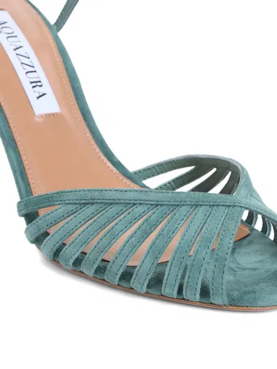 Aquazzura 85mm Hold Me Cut-out Heeled Sandals In Green