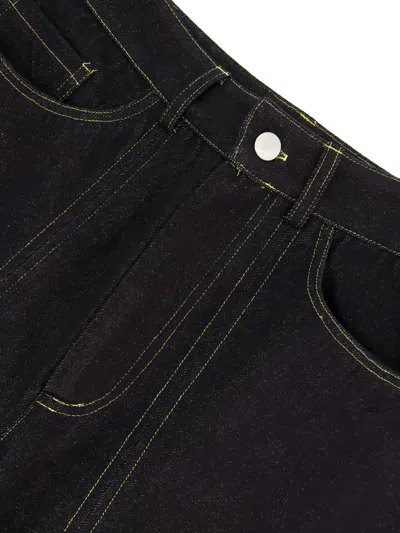Lueder Engineered Contrast-stitching Jeans In Blue