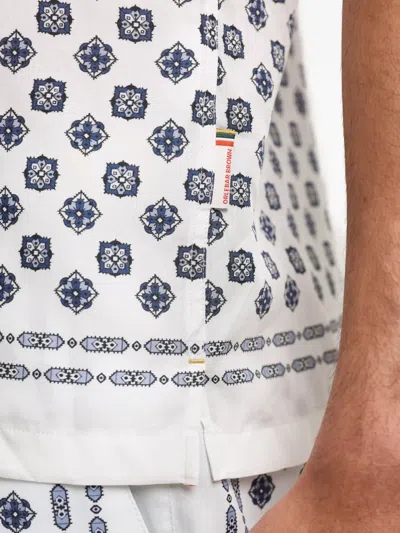 Orlebar Brown Maitan Geometric-print Shirt In White
