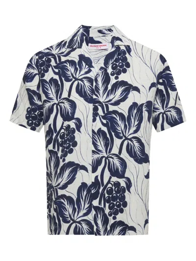 Orlebar Brown Maitan Floral Linen Shirt In Multi
