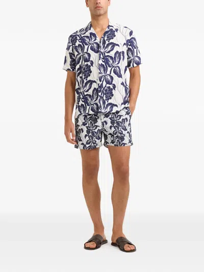 Orlebar Brown Maitan Floral Linen Shirt In Multi