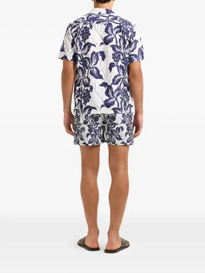 Orlebar Brown Maitan Floral Linen Shirt In Multi