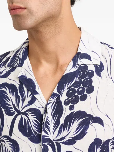 Orlebar Brown Maitan Floral Linen Shirt In Multi