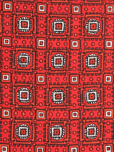 Orlebar Brown Maitan Geometric-print Shirt In Red