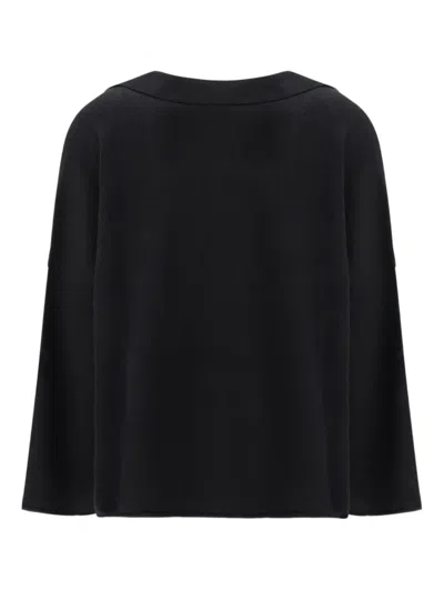 Alanui Sweater With Polo Collar In Black