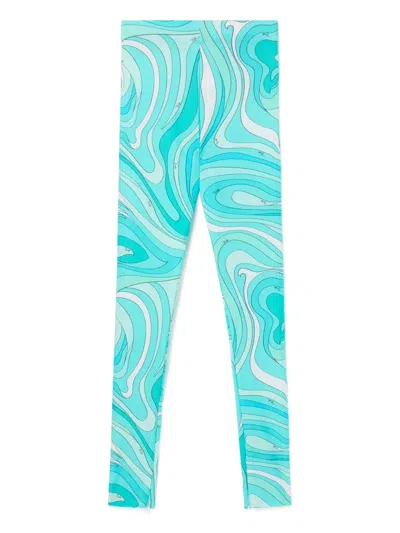 Pucci Marmo-print Leggings In Multi